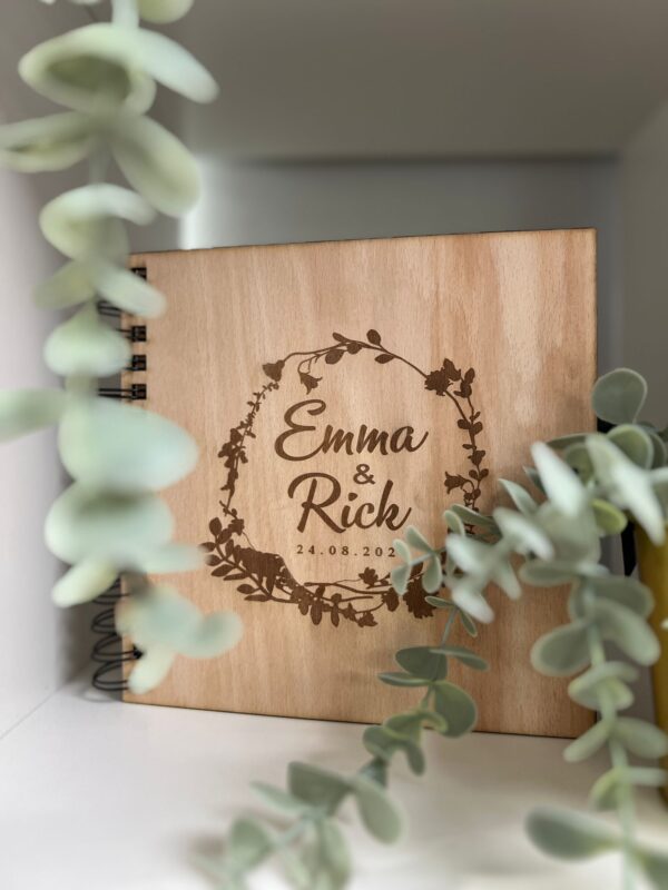 Emma & Rick Wooden Guestbook